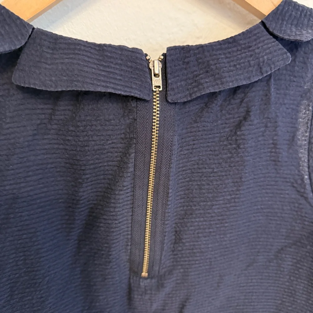 J.Crew High Neck Cotton-Silk Blend Blouse